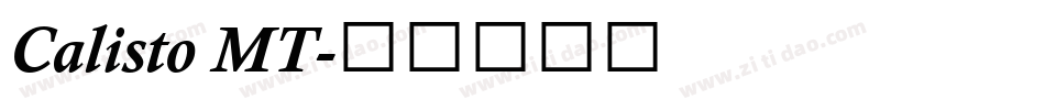 Calisto MT字体转换